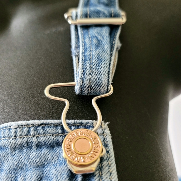 H&M Girls Bib Overall Jeans Size 7 - Picture 8 of 13